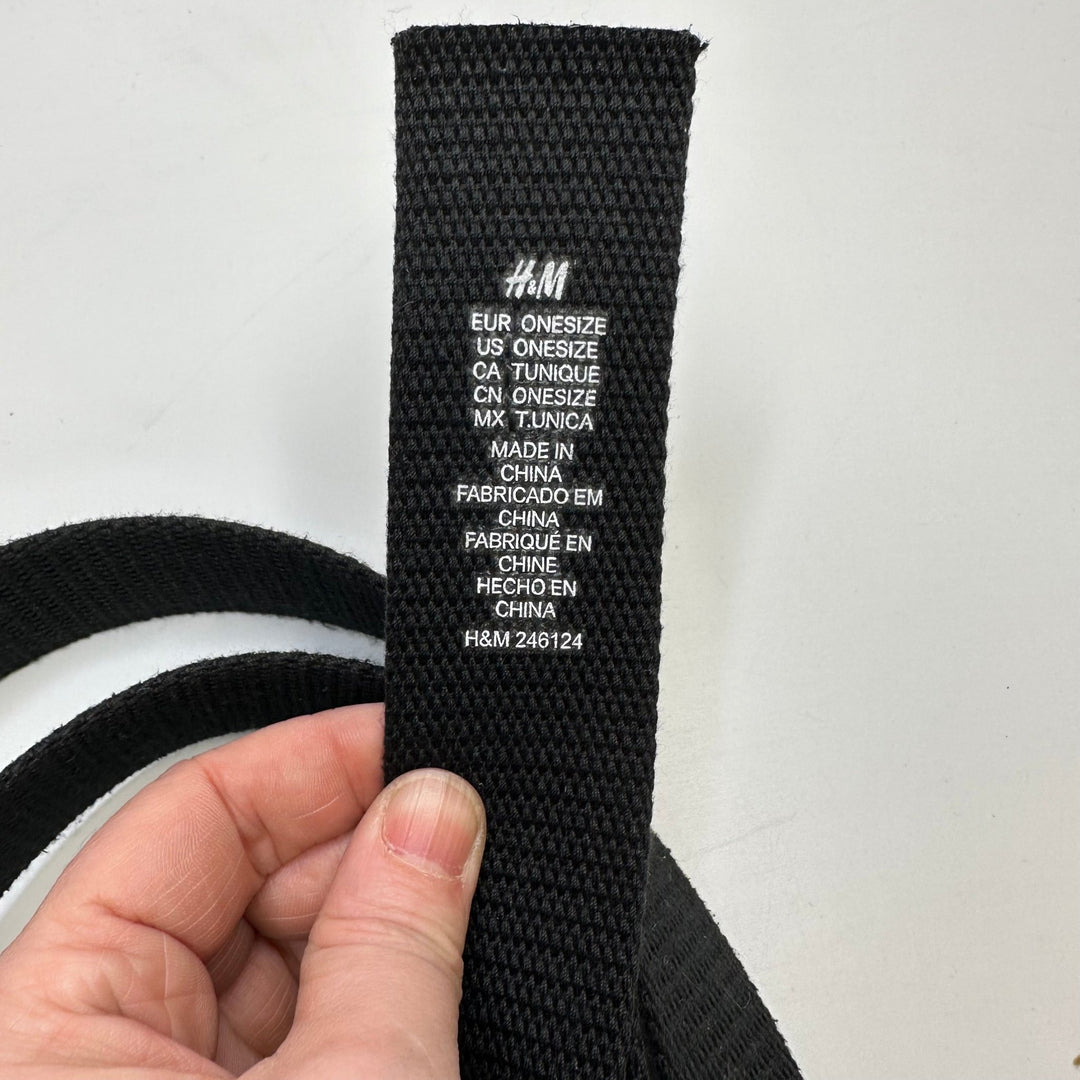 1 ½" (38mm) Metal End Casing Webbing Trim - Black - 1.14M Bundle - True Deadstock supplies Fabric by private - Sustainable Textile | FABCYCLE