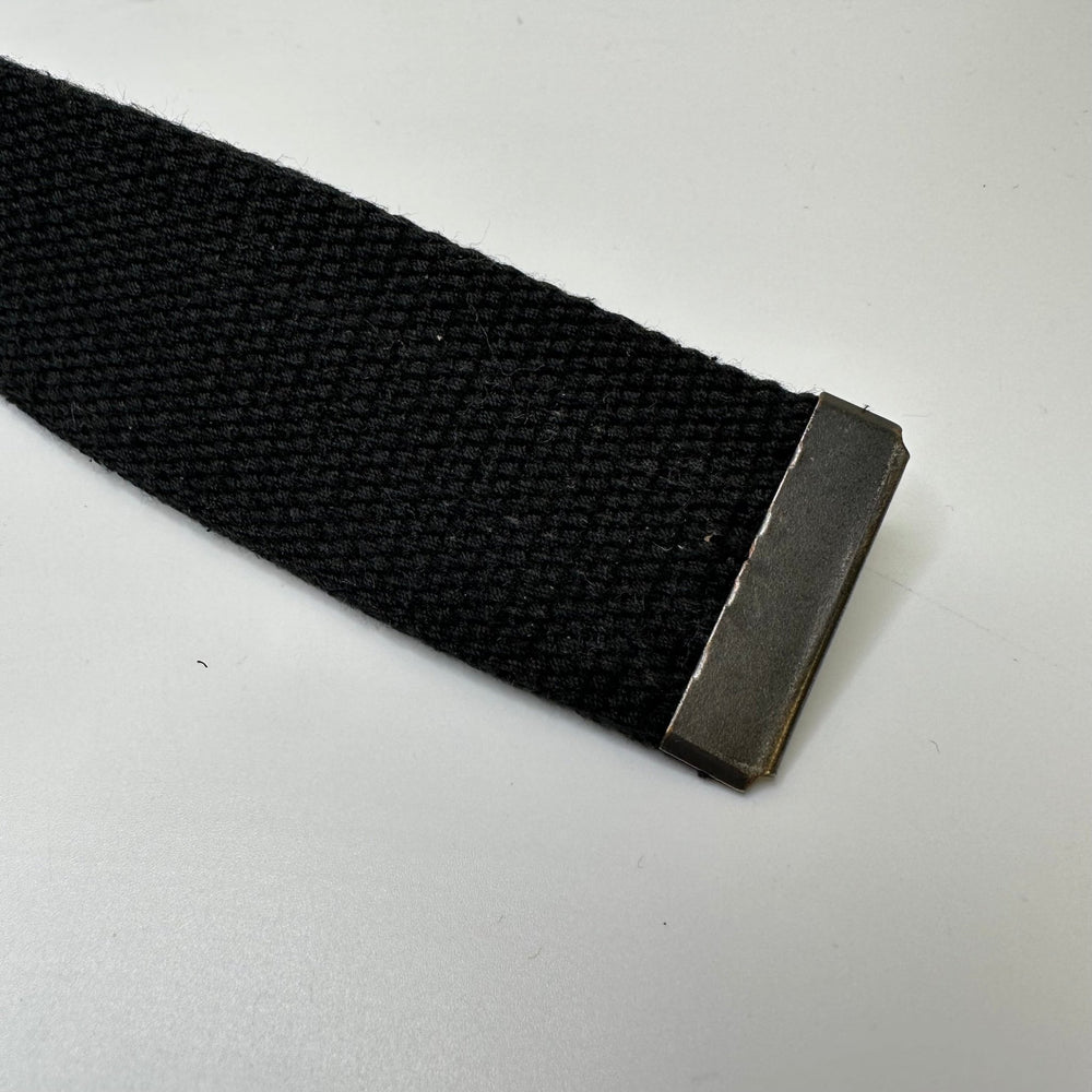 1 ½" (38mm) Metal End Casing Webbing Trim - Black - 1.14M Bundle - True Deadstock supplies Fabric by private - Sustainable Textile | FABCYCLE