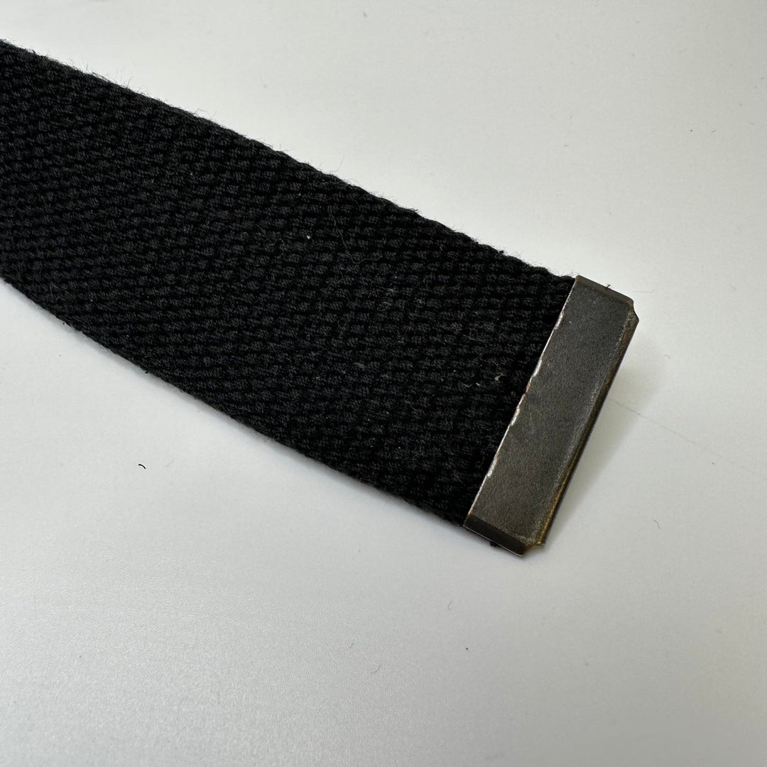 1 ½" (38mm) Metal End Casing Webbing Trim - Black - 1.14M Bundle - True Deadstock supplies Fabric by private - Sustainable Textile | FABCYCLE