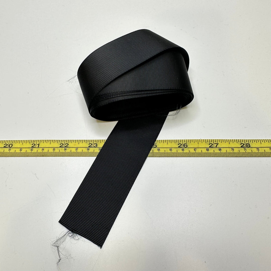 1 ½" (38mm) Ribbon Trim - Black - 3.8M Bundle - True Deadstock supplies Fabric by private - Sustainable Textile | FABCYCLE