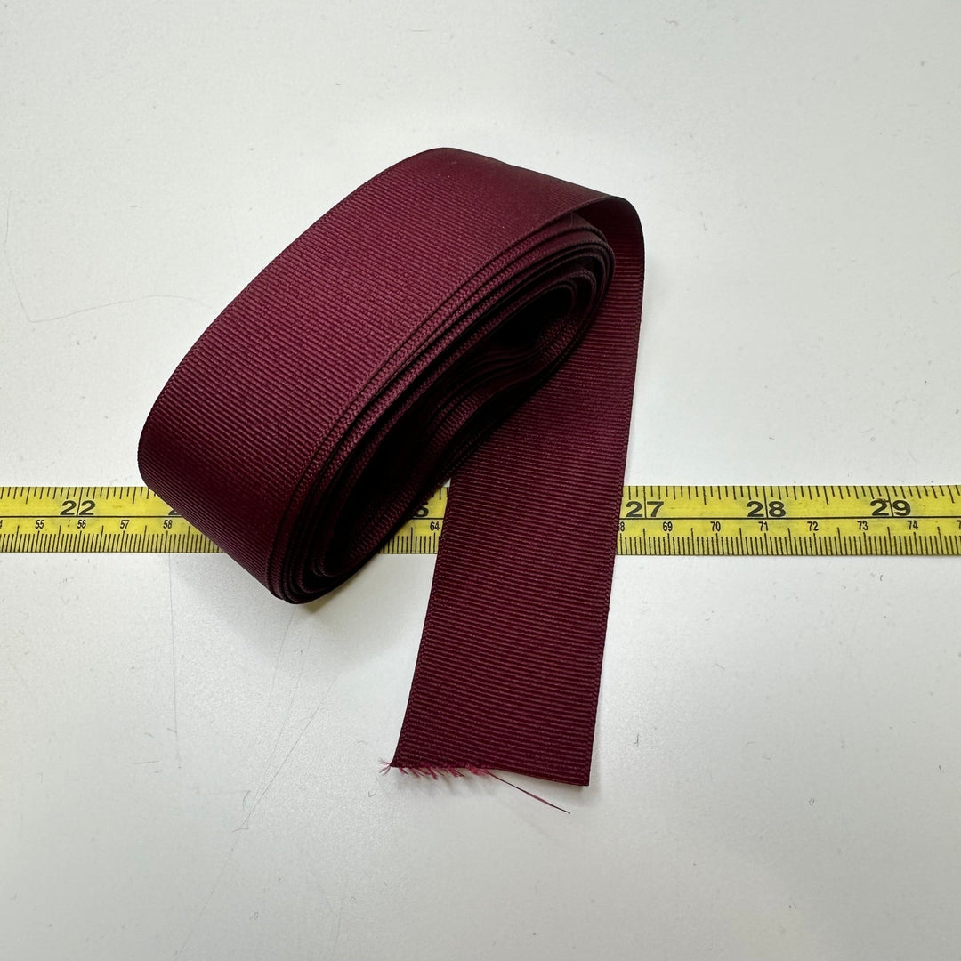 1 ½" (38mm) Ribbon Trim - Burgundy - 7M Bundle - True Deadstock supplies Fabric by private - Sustainable Textile | FABCYCLE