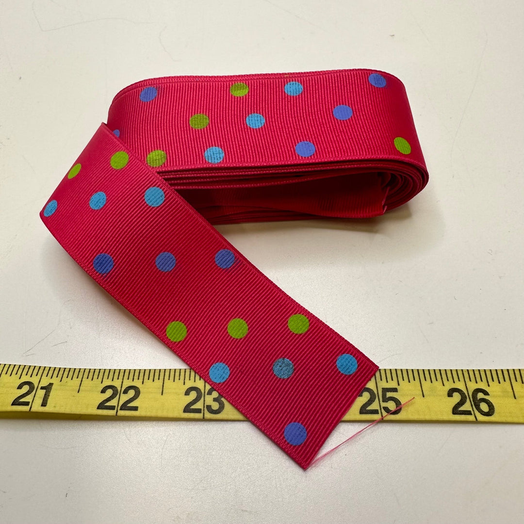 1 ½" (38mm) Ribbon Trim - Dark Pink Multi - 4.2M Bundle - True Deadstock supplies Fabric by private - Sustainable Textile | FABCYCLE