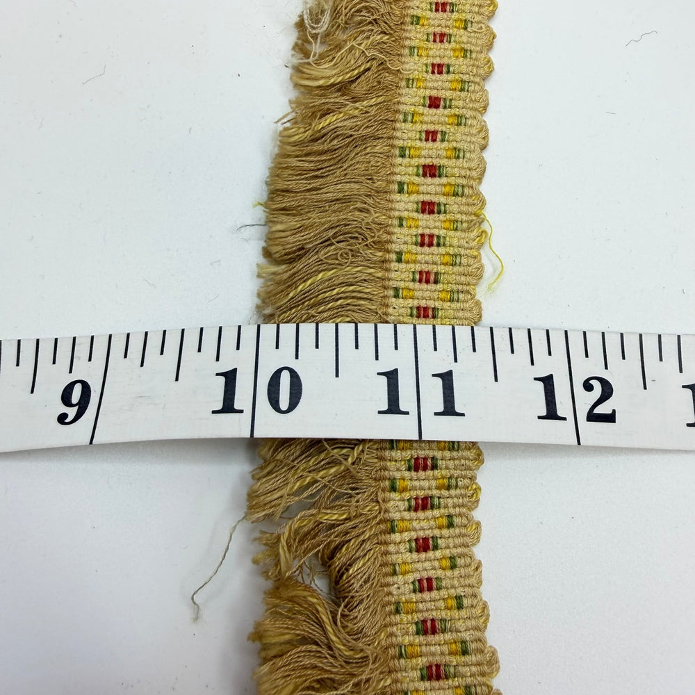 1 ½" (38mm) Vintage Fringe Tape Trim - Cream Multi - 3.4M Bundle - True Deadstock supplies Fabric by private - Sustainable Textile | FABCYCLE