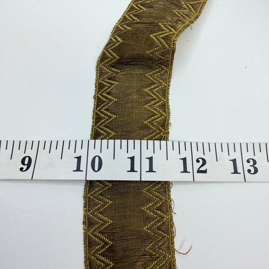 1 ½" (38mm) Vintage Tape Trim - Dark Gold/Yellow - 3M Bundle - True Deadstock supplies Fabric by private - Sustainable Textile | FABCYCLE