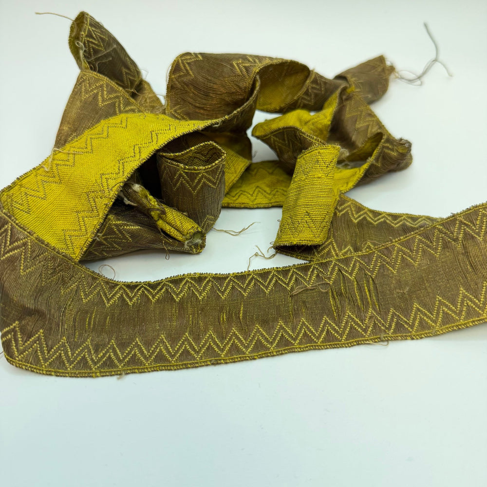1 ½" (38mm) Vintage Tape Trim - Dark Gold/Yellow - 3M Bundle - True Deadstock supplies Fabric by private - Sustainable Textile | FABCYCLE