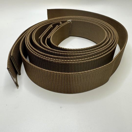 1 ½" (38mm) Webbing Trim - Beige/Brown - 1.4M Bundle - True Deadstock supplies Fabric by private - Sustainable Textile | FABCYCLE