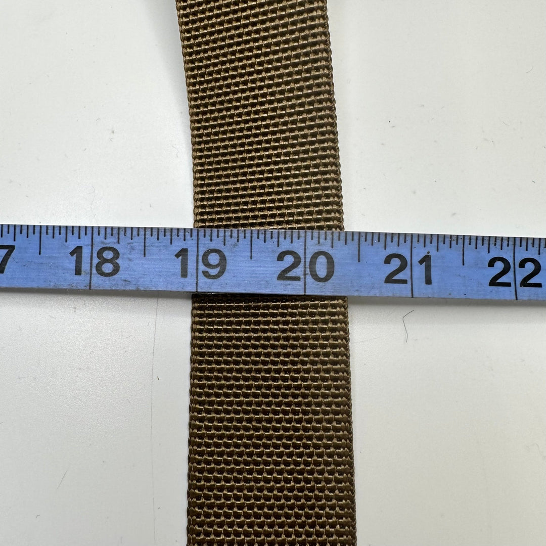 1 ½" (38mm) Webbing Trim - Beige/Brown - 1.4M Bundle - True Deadstock supplies Fabric by private - Sustainable Textile | FABCYCLE