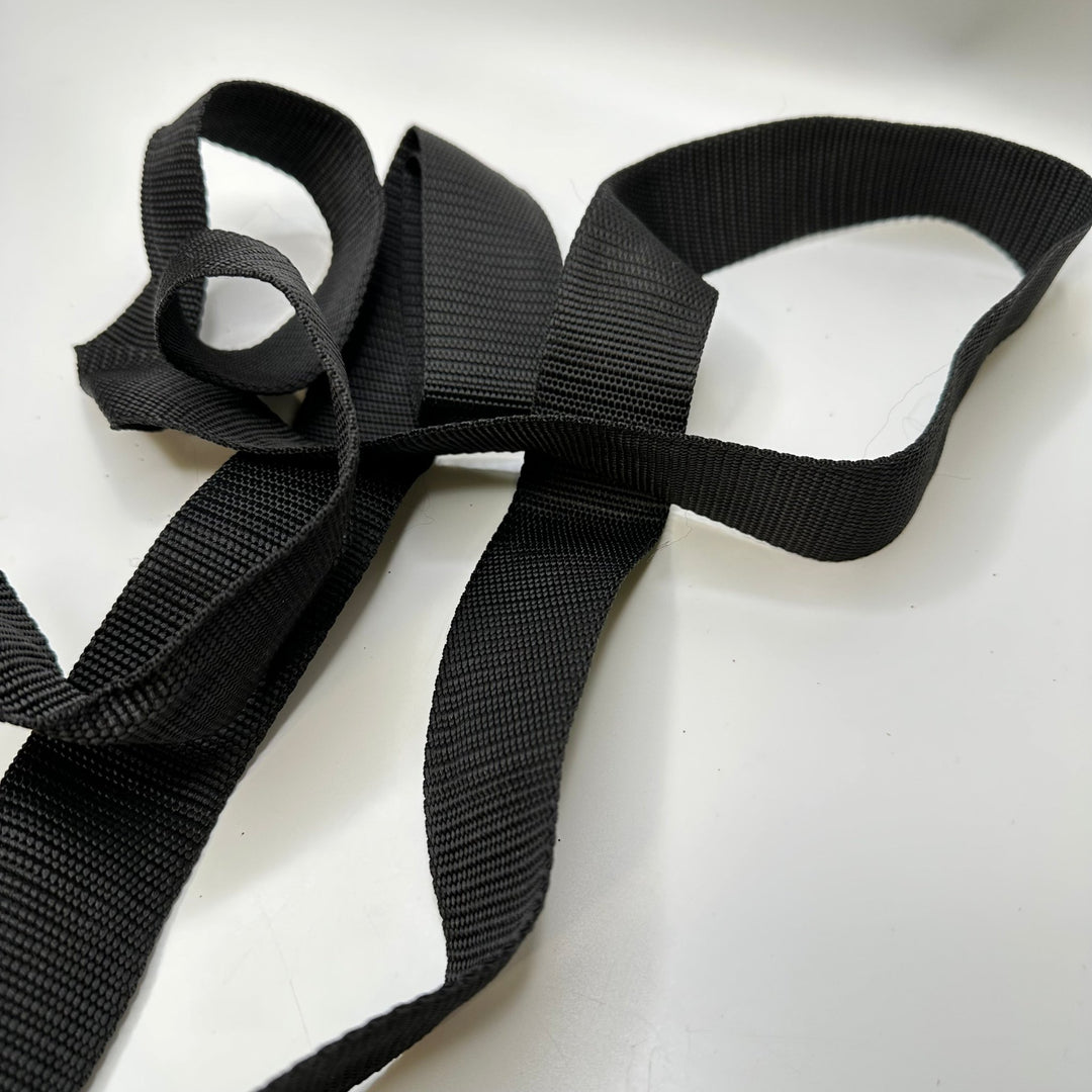 1 ½" (38mm) Webbing Trim - Black - 1.9M Bundle - True Deadstock supplies Fabric by private - Sustainable Textile | FABCYCLE