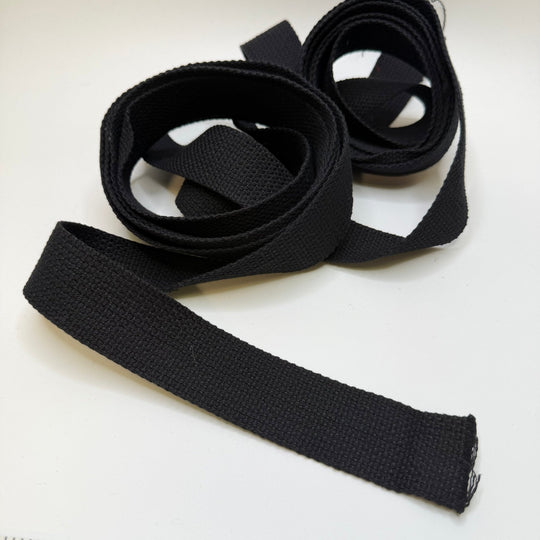 1 ½" (38mm) Webbing Trim - Black - 5M Bundle - True Deadstock supplies Fabric by private - Sustainable Textile | FABCYCLE