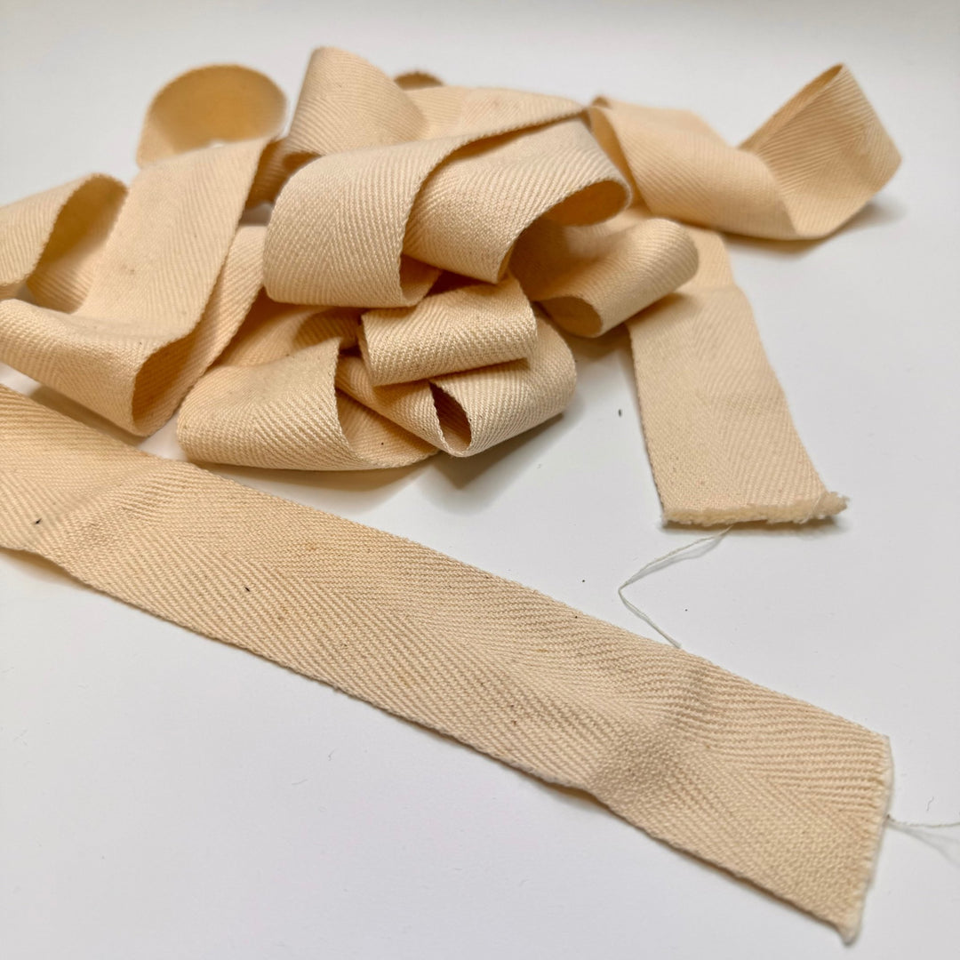 1 ½" (38mm) Webbing Trim - Light Beige - 3M Bundle - True Deadstock supplies Fabric by private - Sustainable Textile | FABCYCLE