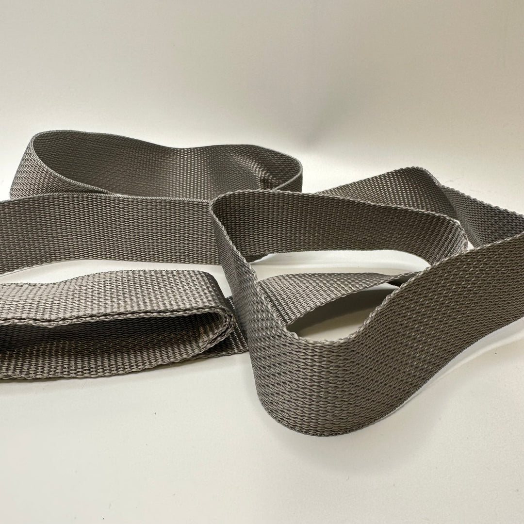 1 ½" (38mm) Webbing Trim - Silver - 2M Bundle - True Deadstock supplies Fabric by private - Sustainable Textile | FABCYCLE