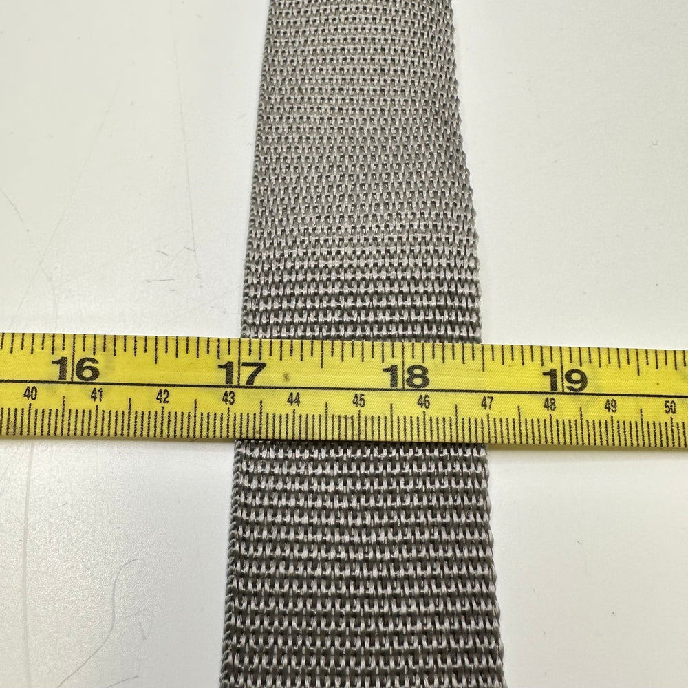 1 ½" (38mm) Webbing Trim - Silver - 2M Bundle - True Deadstock supplies Fabric by private - Sustainable Textile | FABCYCLE