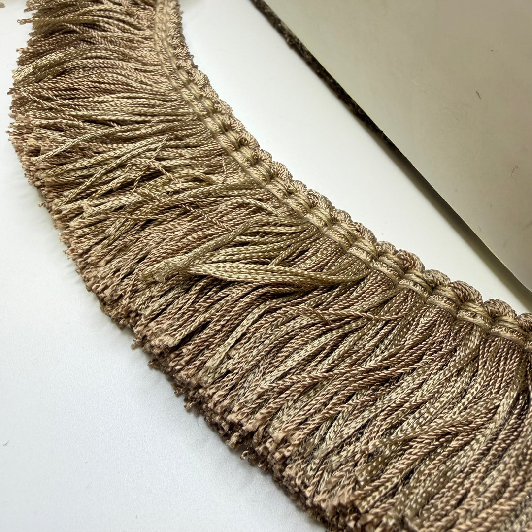 1 ¾" (44mm) Fringe Trim - Light Beige - 1M - True Deadstock supplies Fabric by private - Sustainable Textile | FABCYCLE