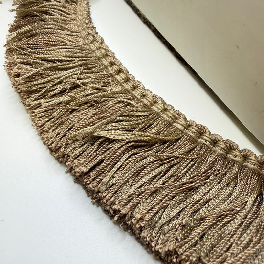 1 ¾" (44mm) Fringe Trim - Light Beige - 1M - True Deadstock supplies Fabric by private - Sustainable Textile | FABCYCLE