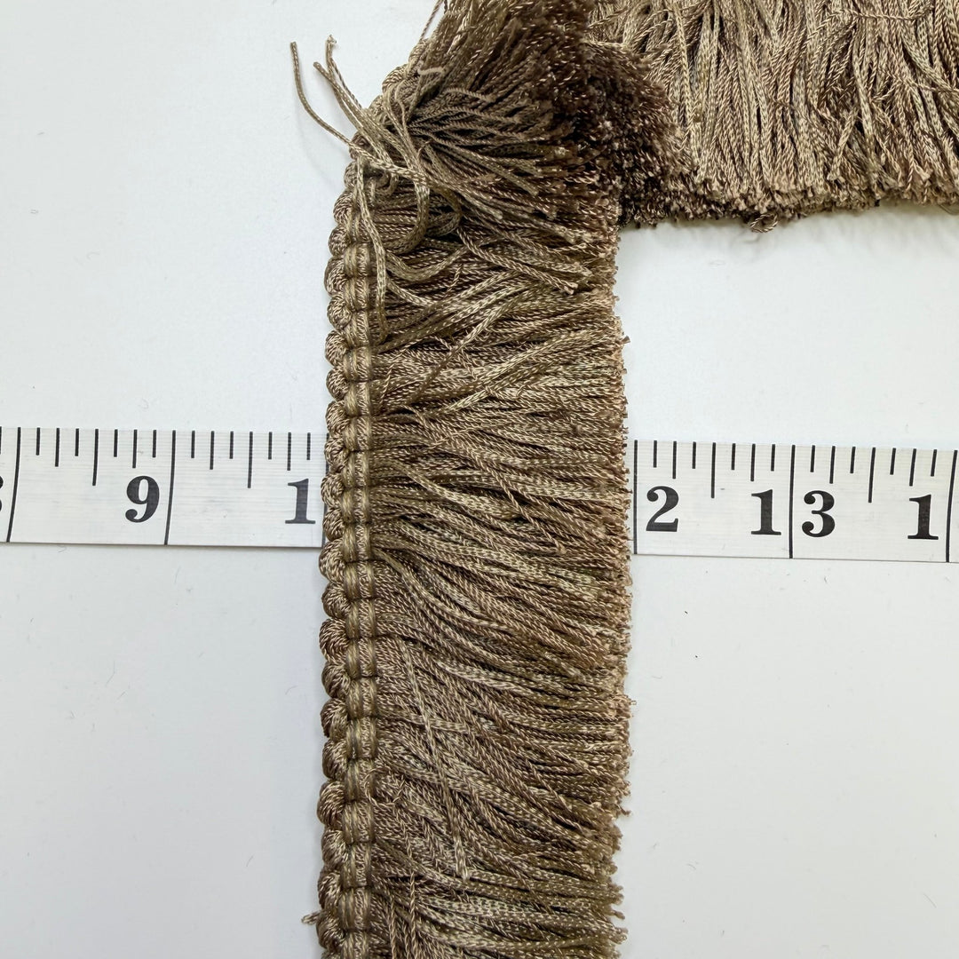 1 ¾" (44mm) Fringe Trim - Light Beige - 1M - True Deadstock supplies Fabric by private - Sustainable Textile | FABCYCLE