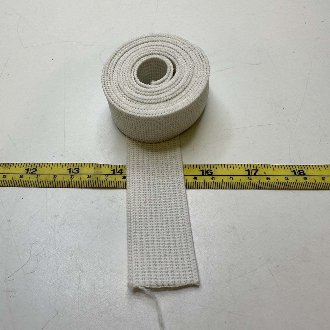 1 ¼" Braided Elastic - White - 1.7M Bundle - True Deadstock supplies Fabric by private - Sustainable Textile | FABCYCLE