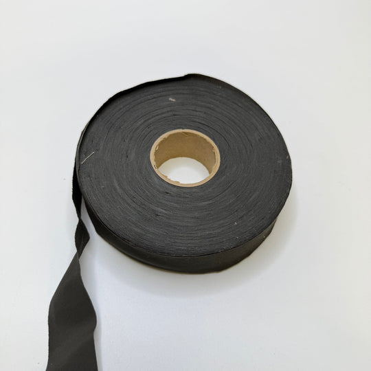 1" Continuous Woven Bias Tape - Dark Grey - Roll - True Deadstock supplies Fabric by private - Sustainable Textile | FABCYCLE