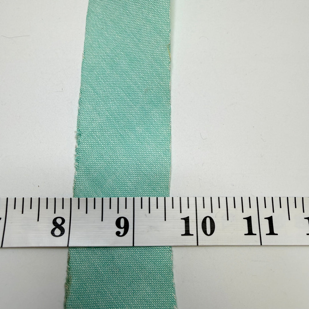 1 ¾" Continuous Woven Bias Tape - Light Aqua Blue - Roll - True Deadstock supplies Fabric by private - Sustainable Textile | FABCYCLE