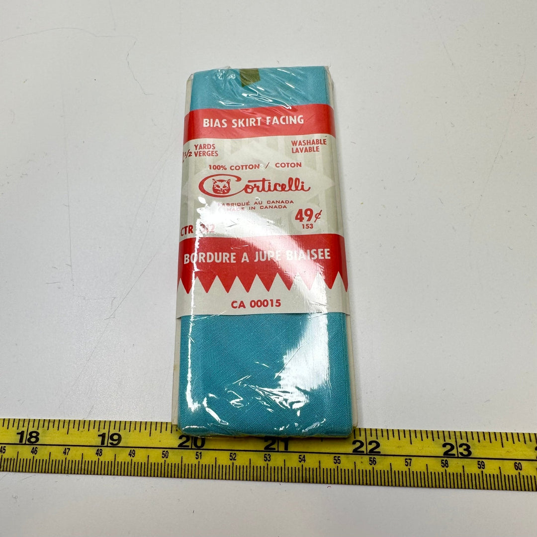 1 ¾" Continuous Woven Corticelli Bias Tape - Light Blue - 2M Package - True Deadstock supplies Fabric by private - Sustainable Textile | FABCYCLE