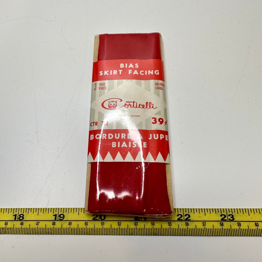 1 ¾" Continuous Woven Corticelli Bias Tape - Red - 2M Package - True Deadstock supplies Fabric by private - Sustainable Textile | FABCYCLE
