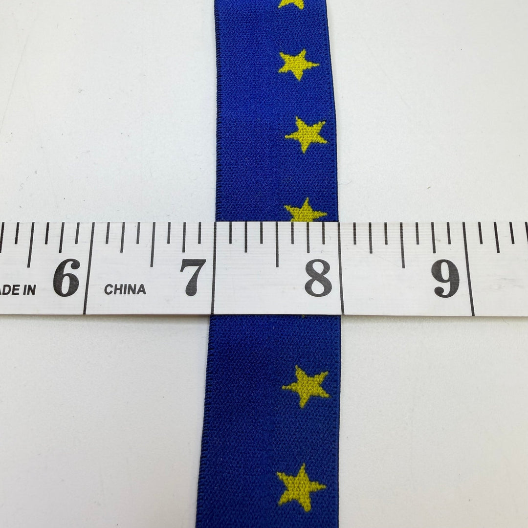 1" Foldover Elastic - Blue/Yellow - 1.8M Bundle - True Deadstock supplies Fabric by private - Sustainable Textile | FABCYCLE