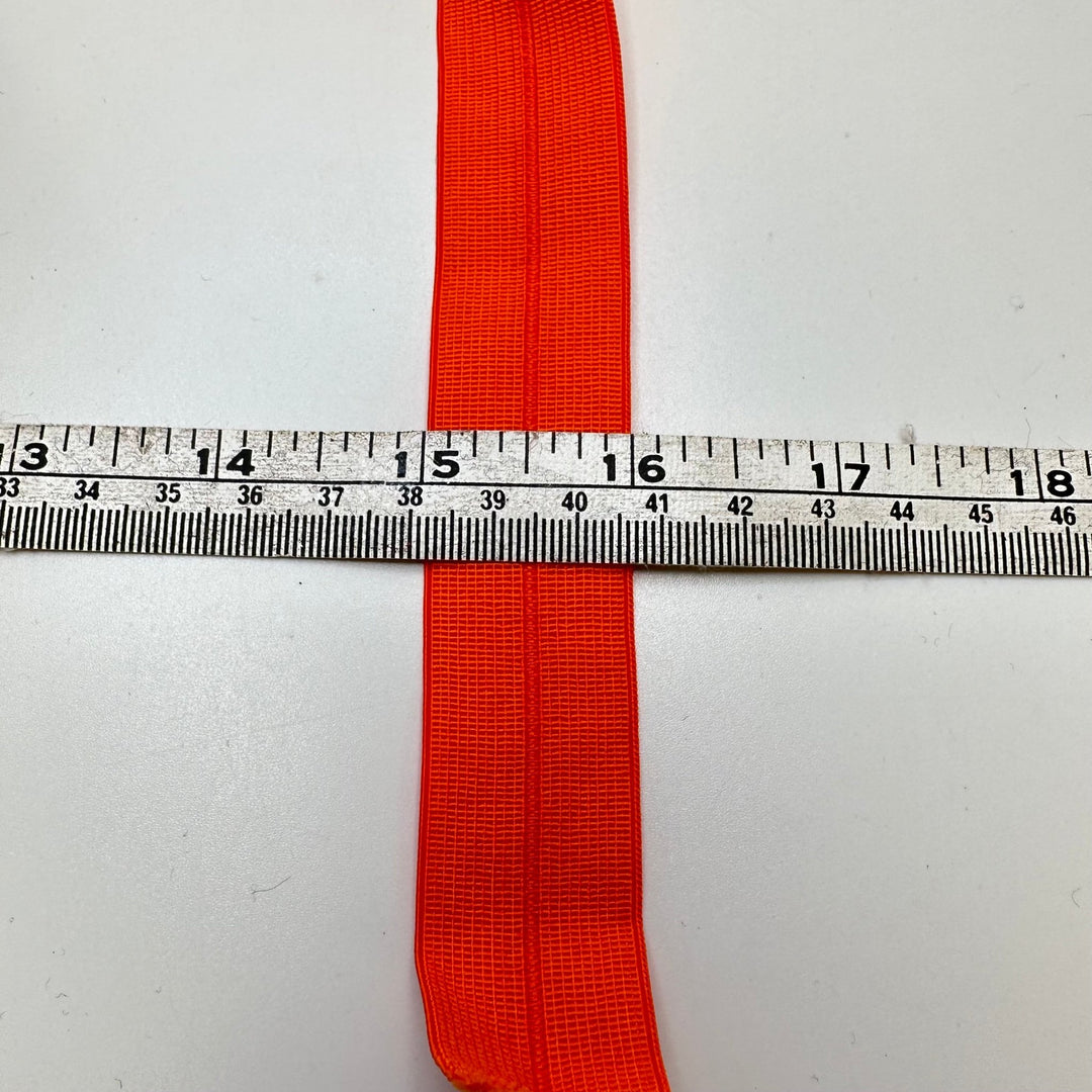 1" Foldover Elastic - Orange - 2M Bundle - True Deadstock supplies Fabric by private - Sustainable Textile | FABCYCLE