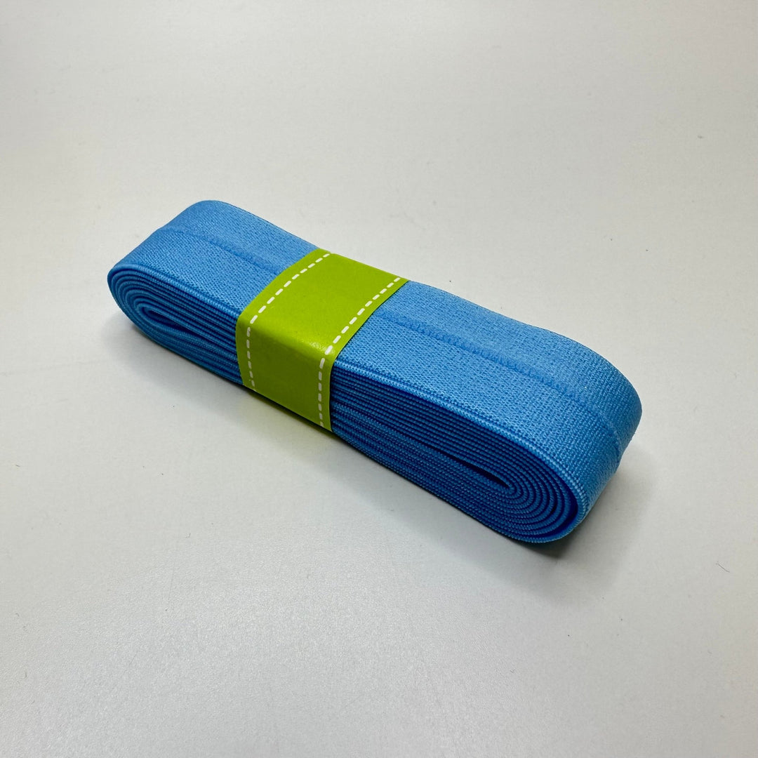 1" Foldover Elastic - Periwinkle - 1.8M Bundle - True Deadstock supplies Fabric by private - Sustainable Textile | FABCYCLE