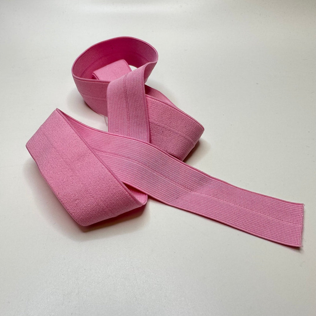 1" Foldover Elastic - Pink - 1.8M Bundle - True Deadstock supplies Fabric by private - Sustainable Textile | FABCYCLE