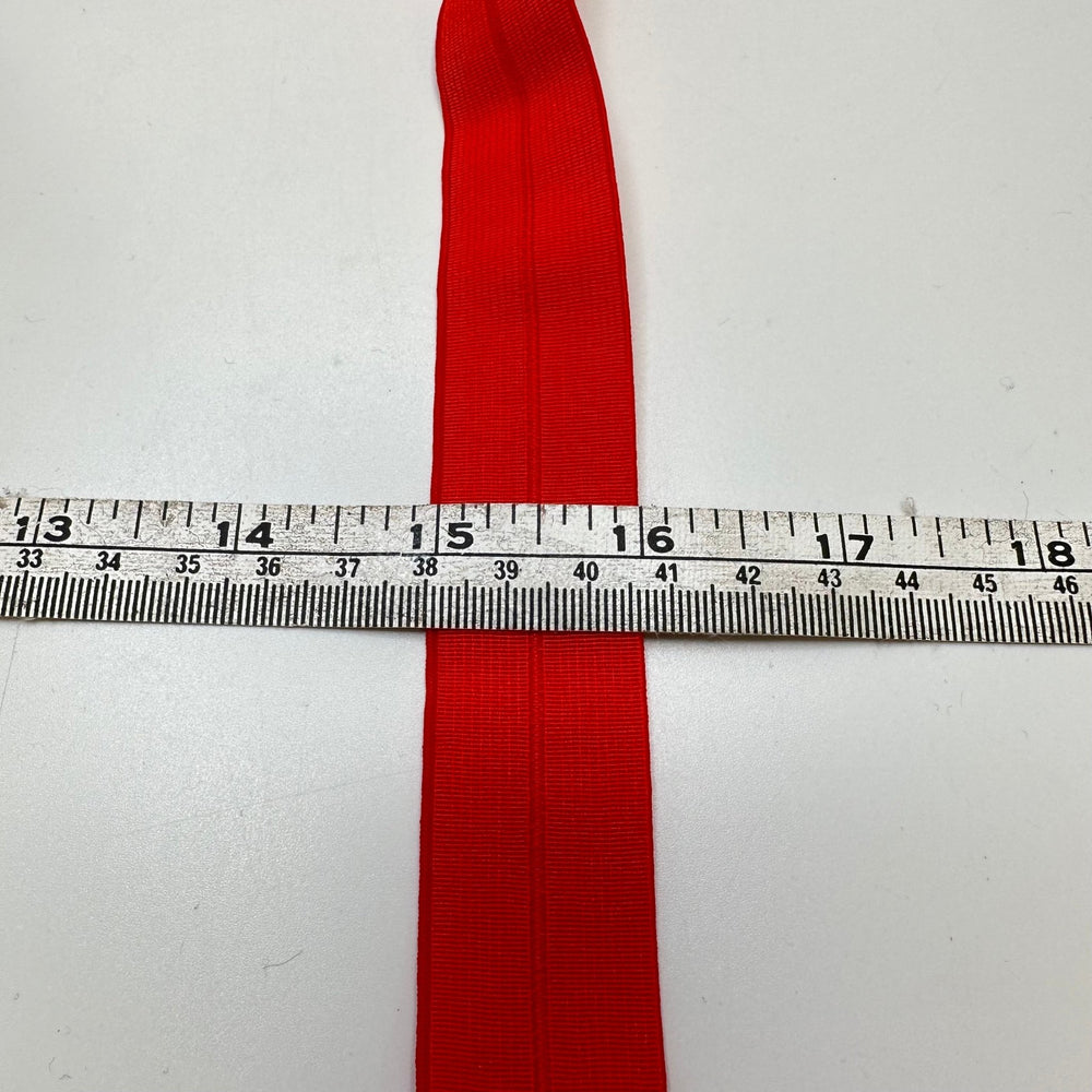 1" Foldover Elastic - Red - 1.8M Bundle - True Deadstock supplies Fabric by private - Sustainable Textile | FABCYCLE