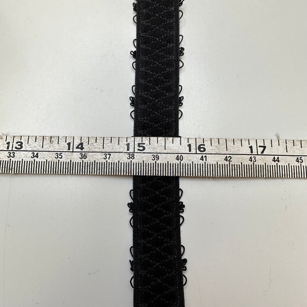1" Plush-Back Elastic - Black - Bundles - True Deadstock supplies Fabric by private - Sustainable Textile | FABCYCLE