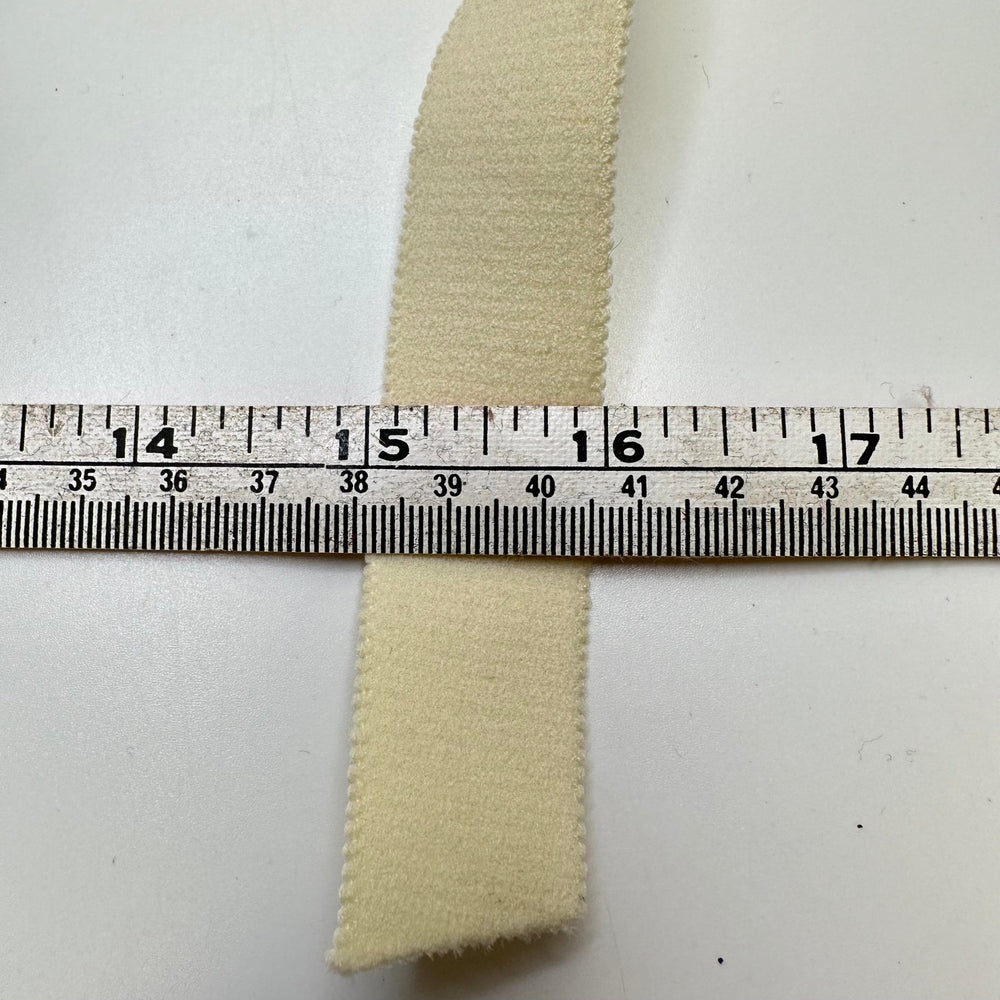 1" Plush-Back Elastic - Cream - 1M Bundle - True Deadstock supplies Fabric by private - Sustainable Textile | FABCYCLE
