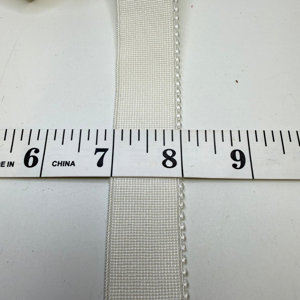 1" Plush - Back Elastic - Off White - 7M Bundle - True Deadstock supplies Fabric by private - Sustainable Textile | FABCYCLE