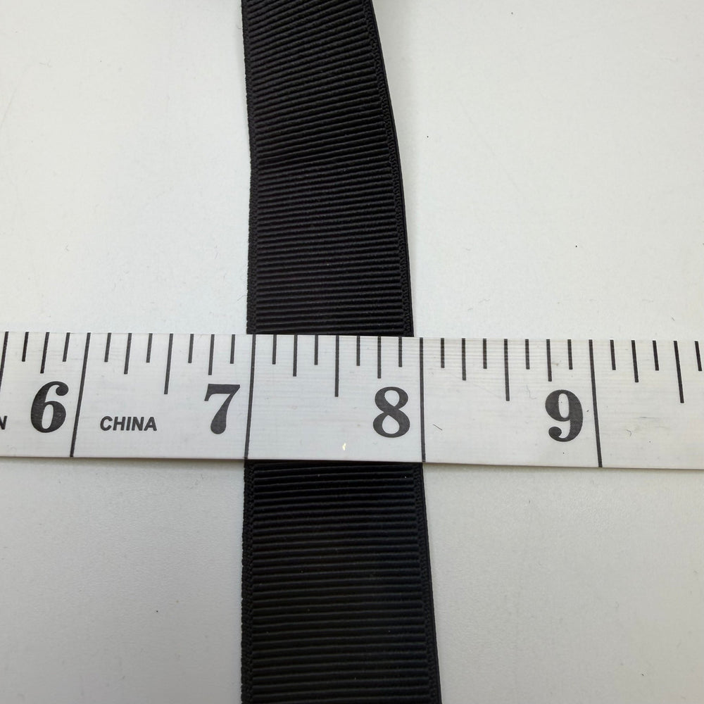 1" Ribbed Non - Roll Elastic - Black - 2.75M Bundle - True Deadstock supplies Fabric by private - Sustainable Textile | FABCYCLE