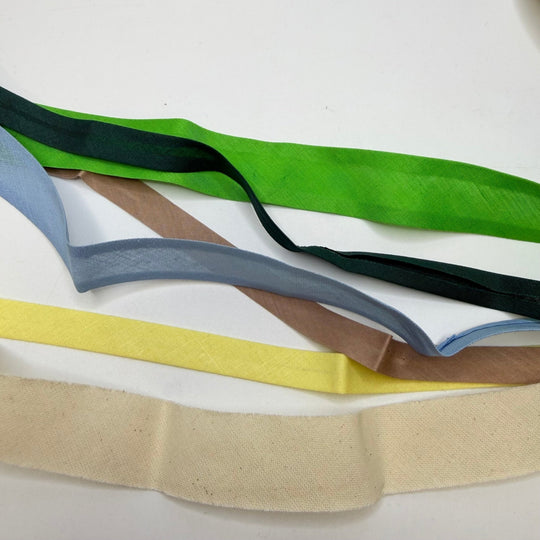 1" Single Fold Woven Bias Tape - Multi - 1M x6 Pack - True Deadstock supplies Fabric by private - Sustainable Textile | FABCYCLE