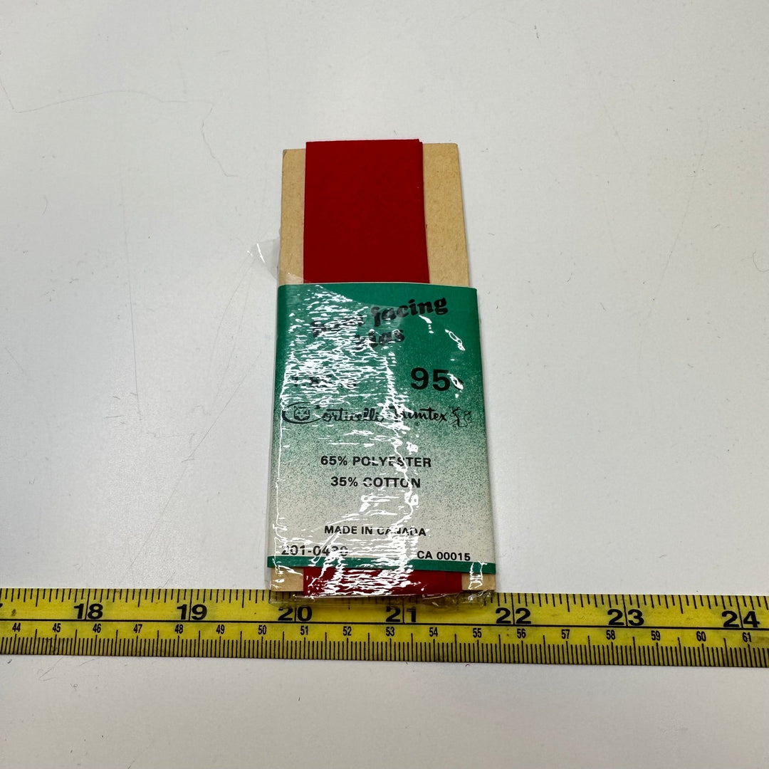 1 ¼" Single Fold Woven Bias Tape - Red - 1M Bundle - True Deadstock supplies Fabric by private - Sustainable Textile | FABCYCLE