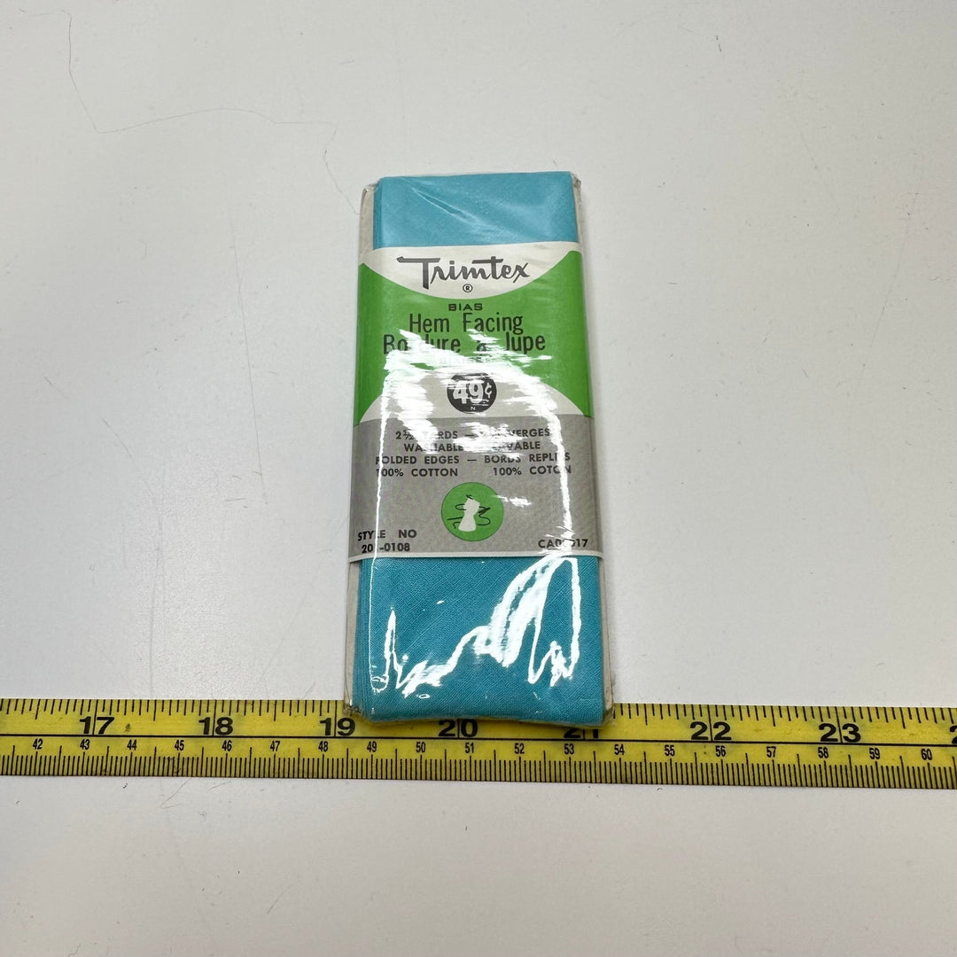 1 ¾" Single Fold Woven Trimtex Bias Tape - Light Blue - 2M Package - True Deadstock supplies Fabric by private - Sustainable Textile | FABCYCLE