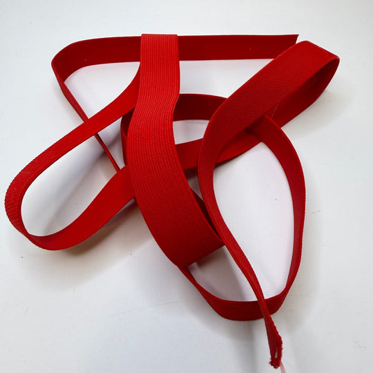 1" Woven Elastic - Red - 1.7M Bundle - True Deadstock supplies Fabric by private - Sustainable Textile | FABCYCLE