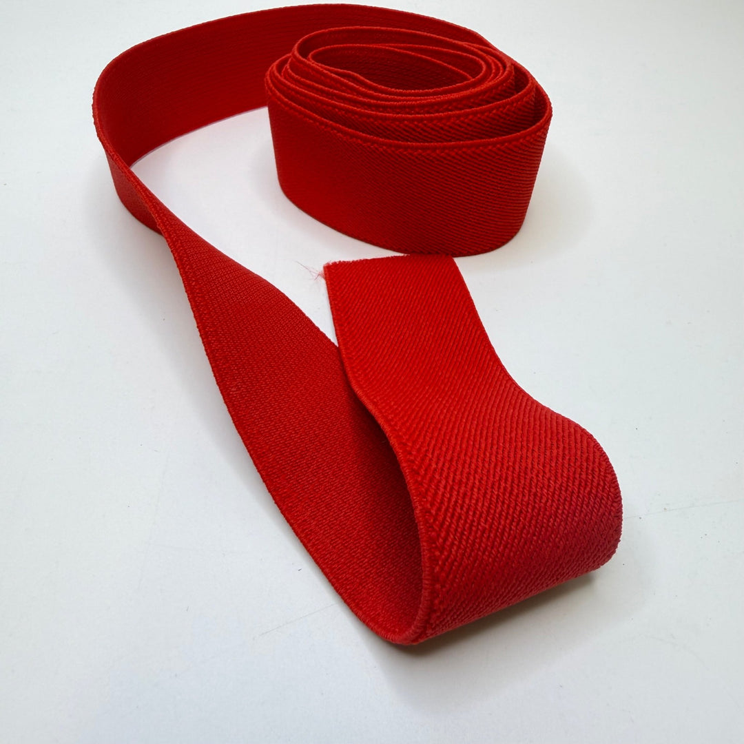 1 ½" Woven Elastic - Red - 2M Bundle - True Deadstock supplies Fabric by private - Sustainable Textile | FABCYCLE