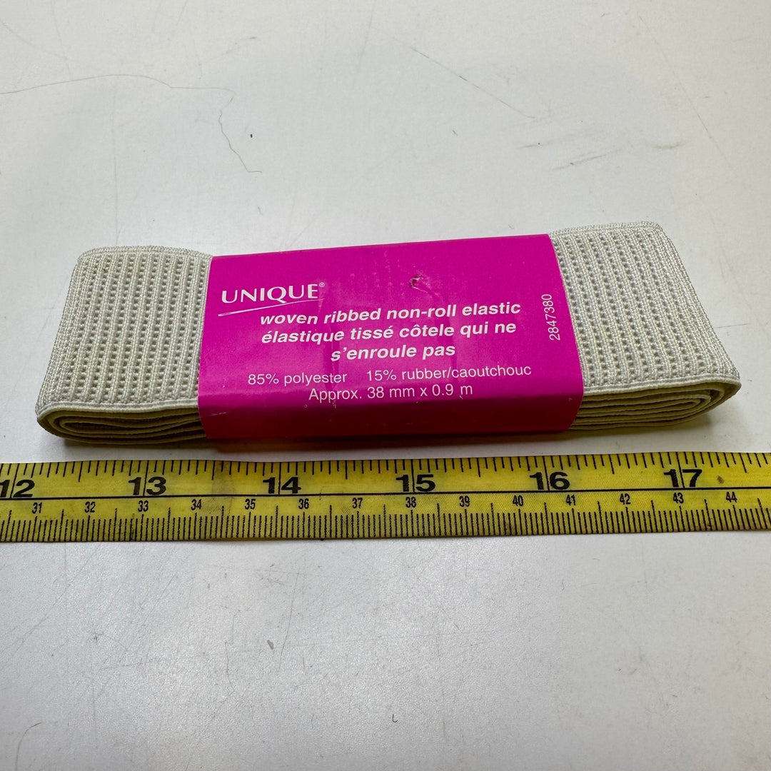 1 ½" Woven Elastic - White - 0.9M Bundle - True Deadstock supplies Fabric by private - Sustainable Textile | FABCYCLE