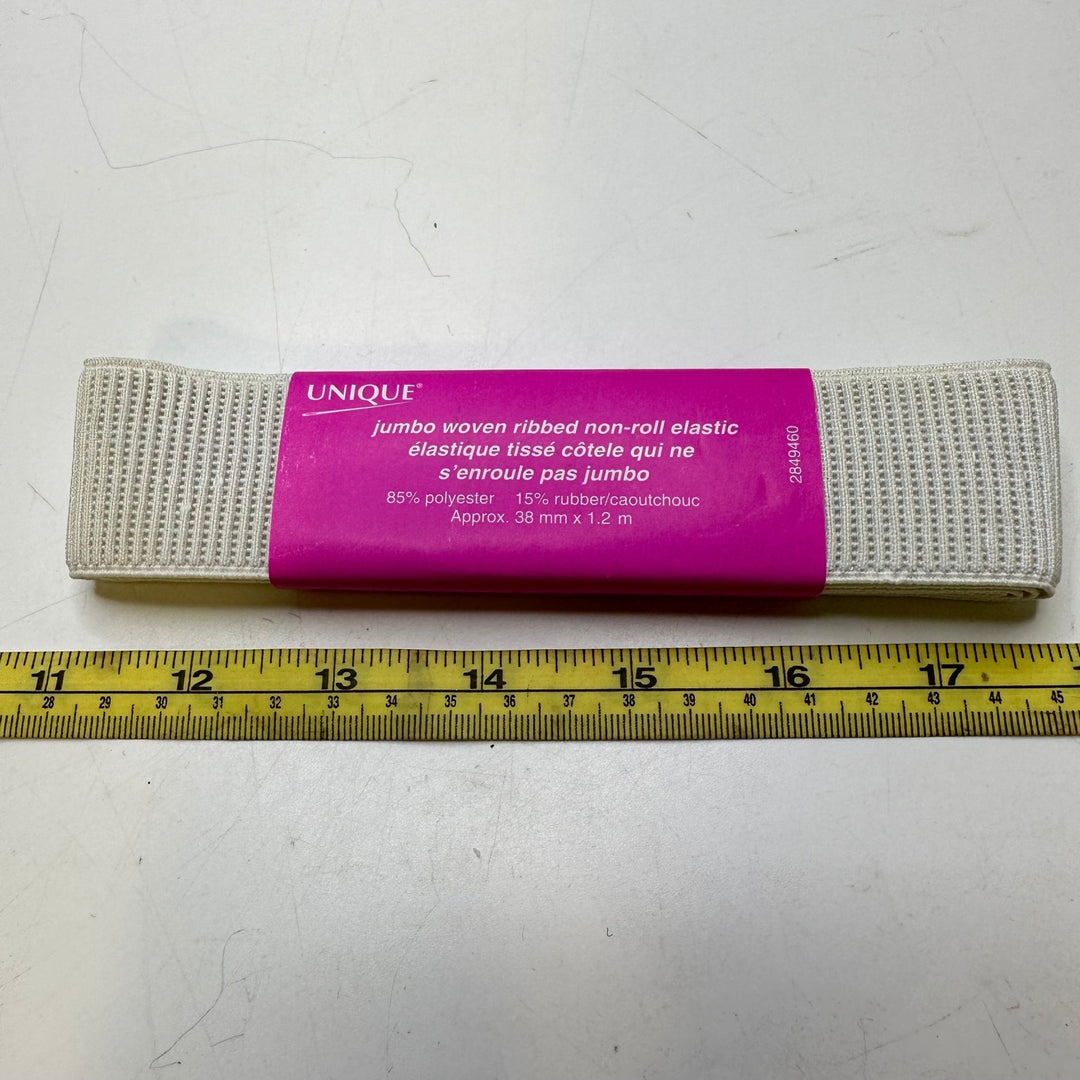 1 ½" Woven Elastic - White - 1.2M Bundle - True Deadstock supplies Fabric by private - Sustainable Textile | FABCYCLE