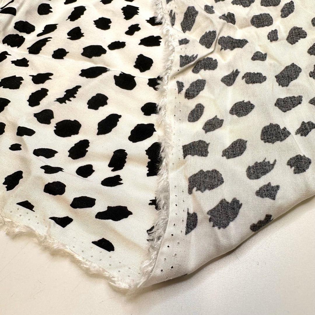 101 Dalmatians - Rayon Woven - White/Black Animal Print - 4.85M Bundle - True Deadstock fabric Fabric by private - Sustainable Textile | FABCYCLE