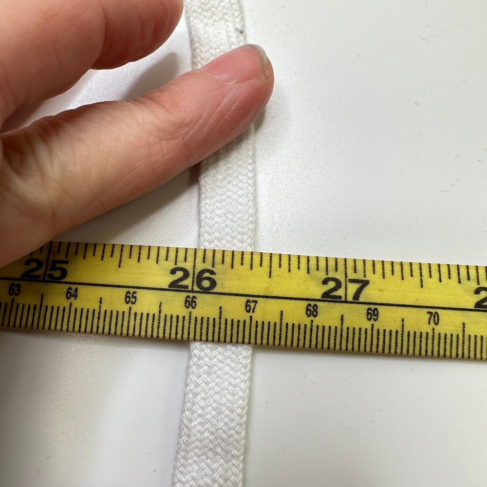 ⅜" (10mm) Coreless Braided Cording Trim - White - 2M Bundle - True Deadstock supplies Fabric by private - Sustainable Textile | FABCYCLE