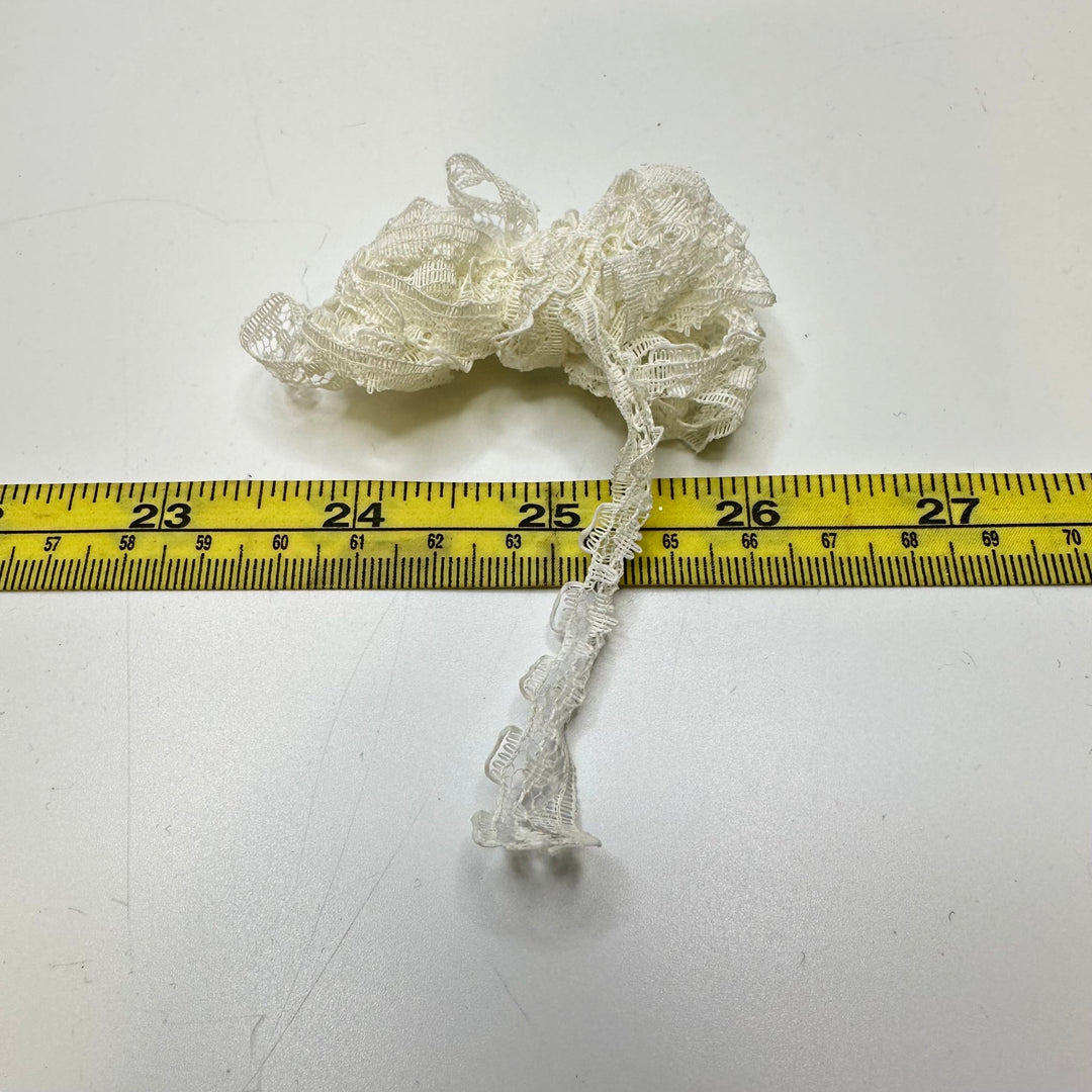 ⅜" (10mm) Lace Trim - White - 1.6M Bundle - True Deadstock supplies Fabric by private - Sustainable Textile | FABCYCLE