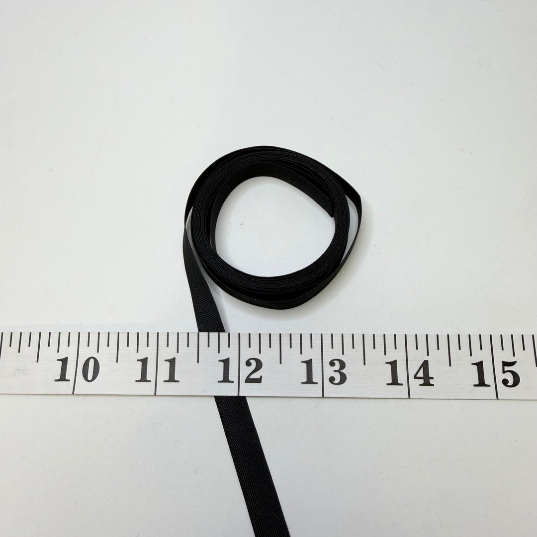 ⅜" (10mm) Ribbon Trim - Black - 2M Bundle - True Deadstock supplies Fabric by private - Sustainable Textile | FABCYCLE