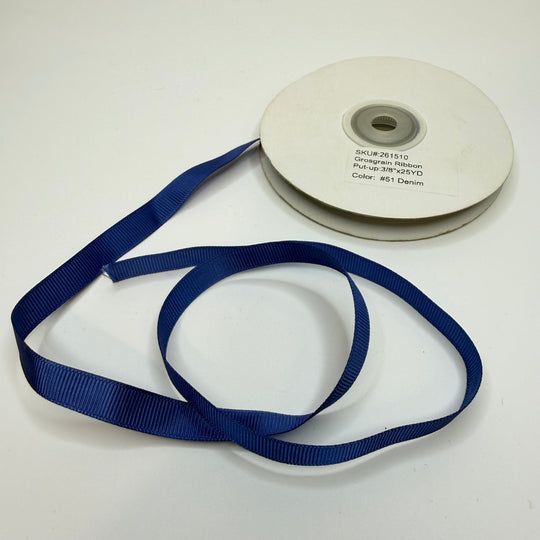 ⅜" (10mm) Ribbon Trim - Blue - Roll - True Deadstock supplies Fabric by private - Sustainable Textile | FABCYCLE