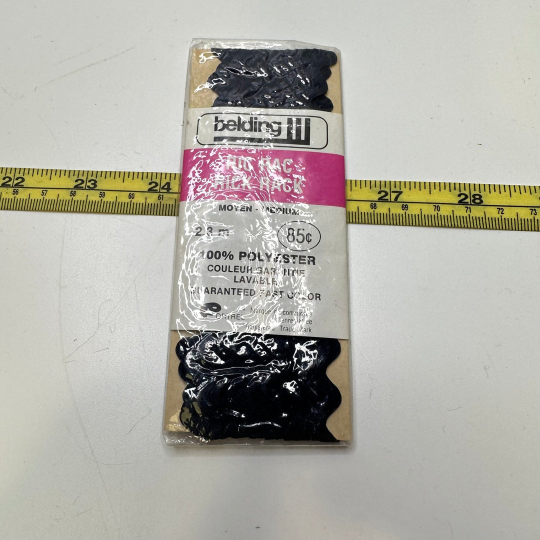 ⅜" (10mm) Ricrac Trim - Navy - 2.3M Bundle - True Deadstock supplies Fabric by private - Sustainable Textile | FABCYCLE