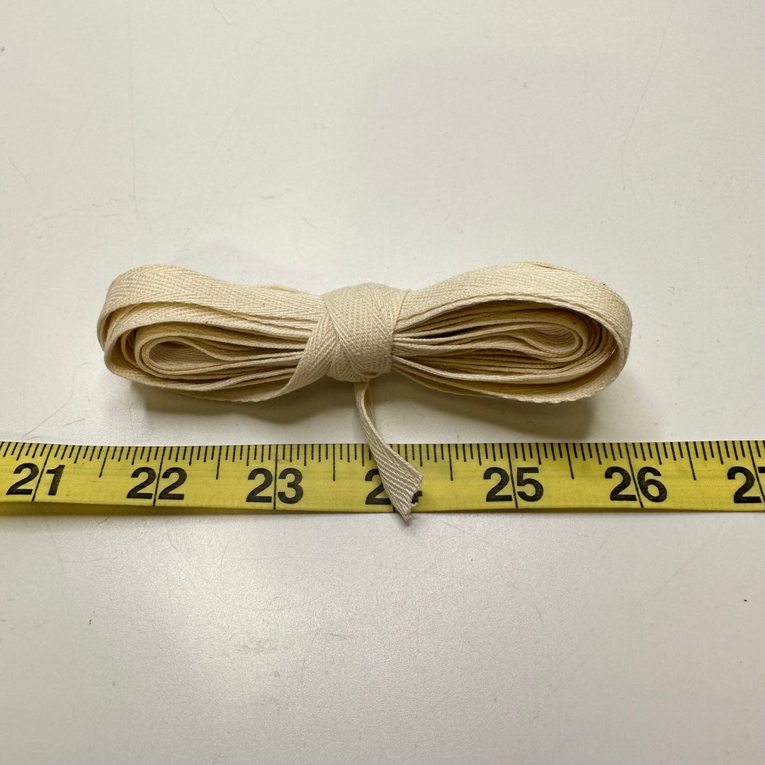 ⅜" (10mm) Twill Tape Trim - Light Beige - 4M Bundle - True Deadstock supplies Fabric by private - Sustainable Textile | FABCYCLE