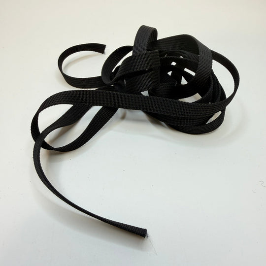 ⅜" (10mm) Webbing Trim - Black - 2M Bundle - True Deadstock supplies Fabric by private - Sustainable Textile | FABCYCLE