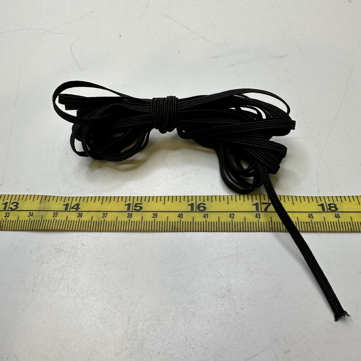1/16" Braided Elastic - Black - 4M Bundle - True Deadstock supplies Fabric by private - Sustainable Textile | FABCYCLE