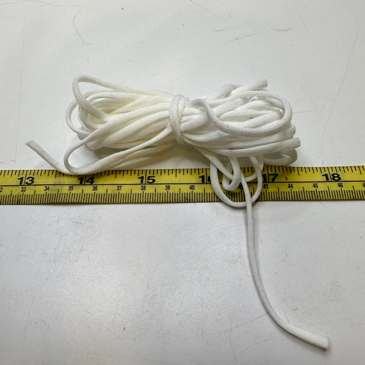 1/16" Cord Elastic - White - 4M Bundle - True Deadstock supplies Fabric by private - Sustainable Textile | FABCYCLE